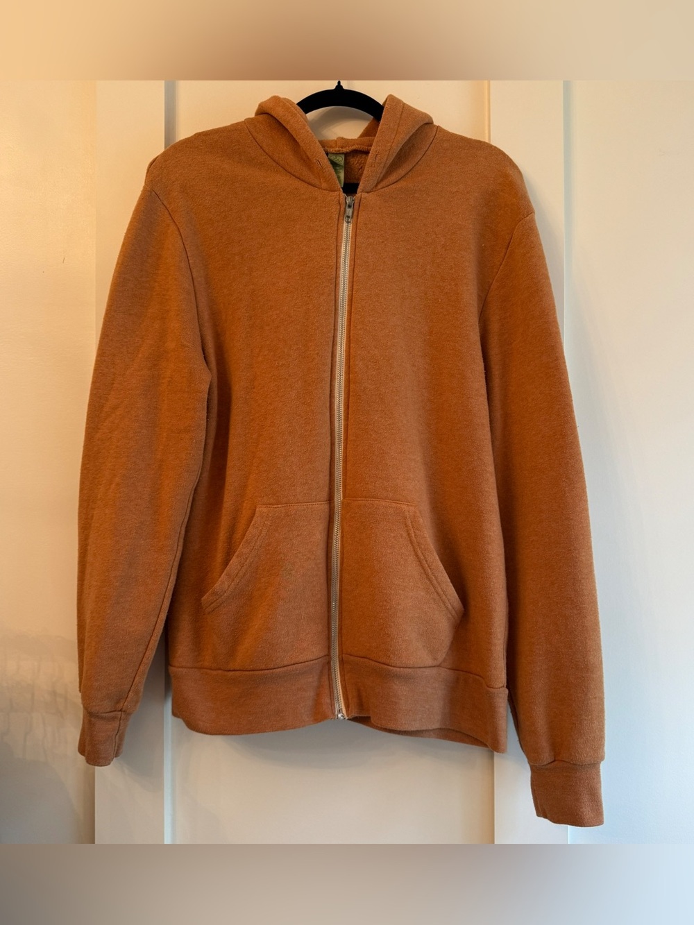 Alternative Apparel Zip-Up Hoodie Sweatshirt - camel colored